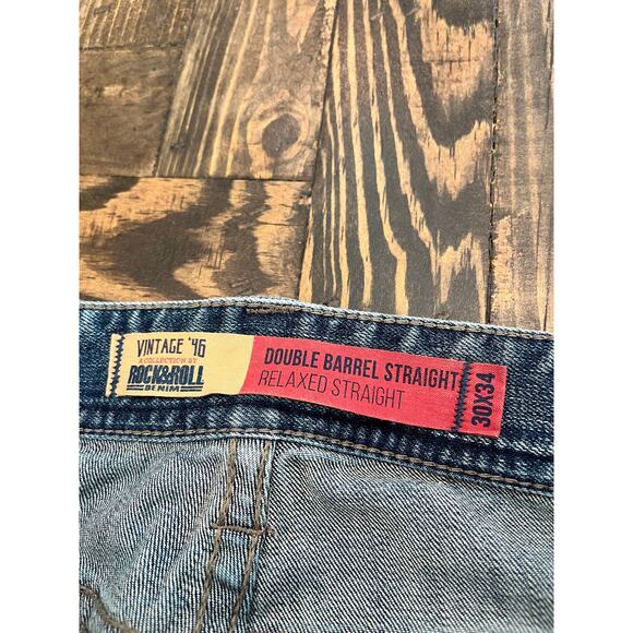 Rock & Roll Barrel Relaxed Straight Men 30x34 Western Cowboy Aztec Grunge Barn - Picture 2 of 12